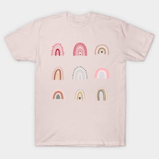 Cute Little Colorful Boho Rainbow Doodles T-Shirt